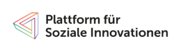Logo: Geometrisches Markenzeichen links neben dem mehrzeiligen Schriftzug "Plattform Soziale Innovationen".