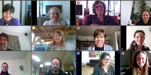 Screenshot von einem Onlinemeeting des Projektteams