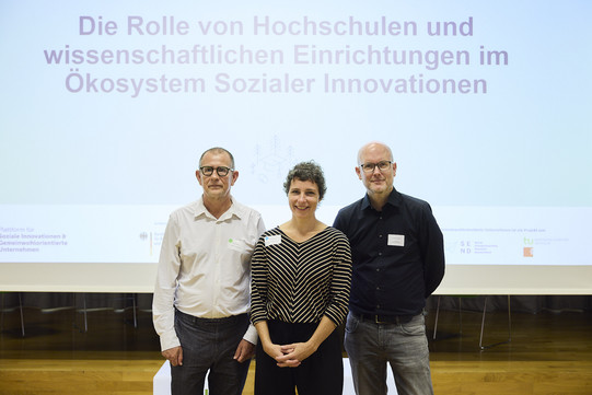 Prof. Simon Teasdale, Prof. Julia Wittmayer, PD Dr. Christoph Kaletka