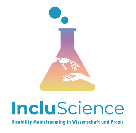 IncluScience Logo Logo des Projektes "IncluScience –Disability Mainstreaming in Wissenschaft und Praxis"