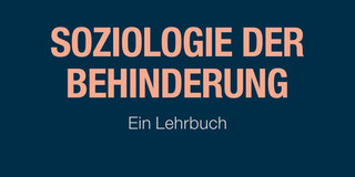 Cover des Buches "Soziologie der Behinderung"