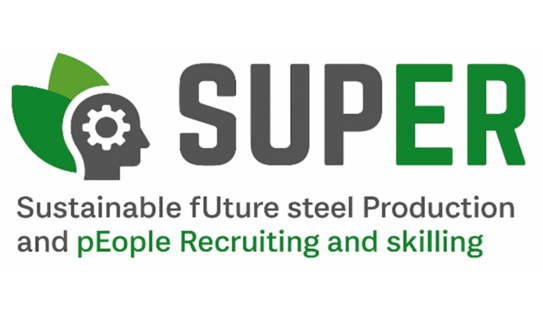 Projektlogo SUPER Projektlogo von SUPER: Silhouette eines Kopfs mit einem Zahnrad, daran zwei grüne Blätter. Daneben der Schriftzug "SUPER" und der volle Name des Projekts.