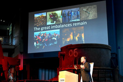 Presentation on the podium