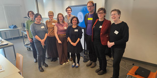 The participants of the discussion with Karina Maldonado-Mariscal in the middle.