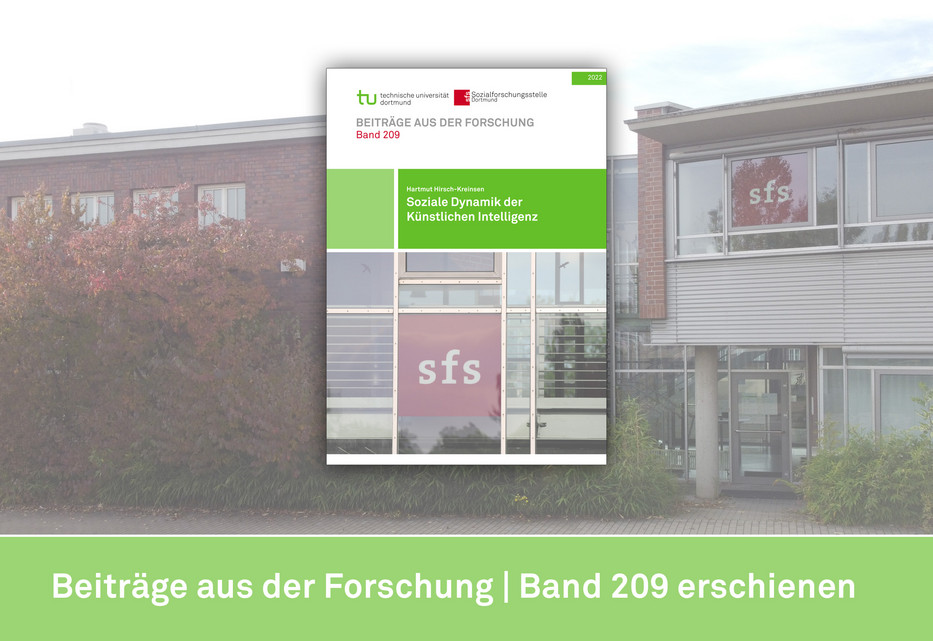 Cover des Bandes 209 der sfs-Reihe "Beiträge aus der Forschung". Im Hintergrund das sfs-Gebäude.
