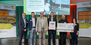 Gruppenfoto der Preisverleihung Klima kommunal im Alten Rathaus Hannover